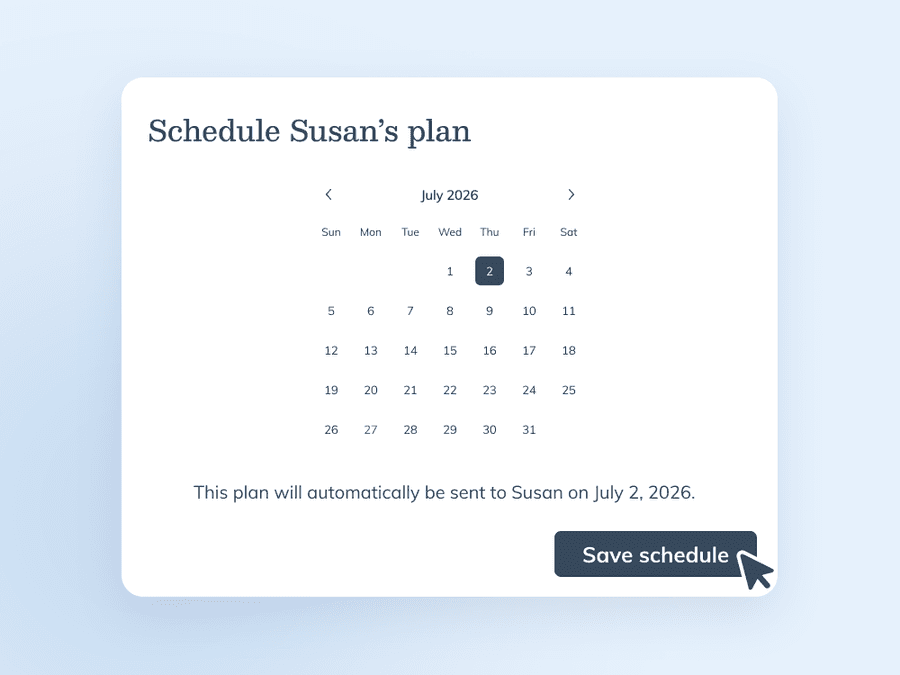 schedule orders