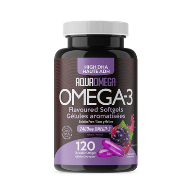 High DHA Omega-3|Chewables|Grape (120 Chewables)