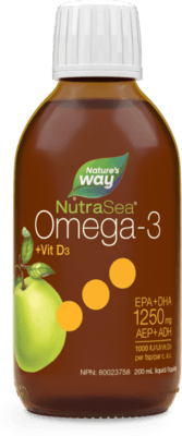 NutraSea+D Omega-3 Crisp Apple 500ml (200 Milliliters)