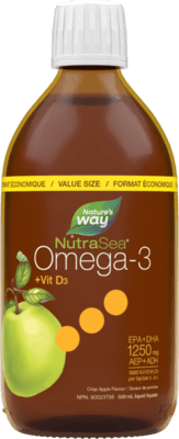 NutraSea+D Omega-3 Crisp Apple 500ml (500 Milliliters)