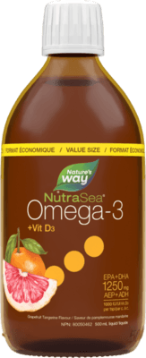 NutraSea+D Omega-3 GrapeFruit-Tangerine 500ml (500 Milliliters)