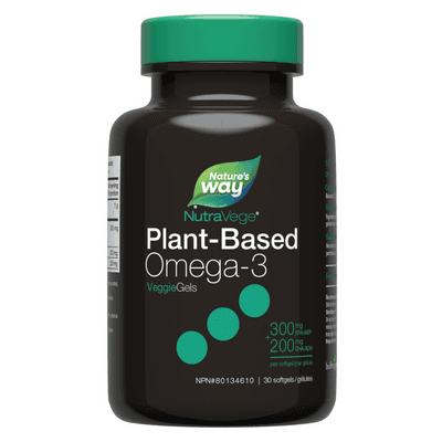 NutraVege™Omega-3 Plant Liquid Gels (30 Softgels)