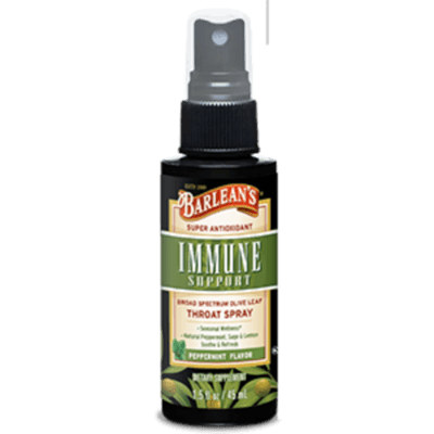 Olive Leaf Complex Throat Spray Peppermint (45 Milliliters)