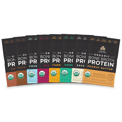 Organic Bone Broth Protein Sampler Pack (8 Pack)