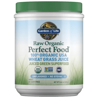 Raw Organic Perfect Food Wheat Grass Juice Unflavored (240 Grams)