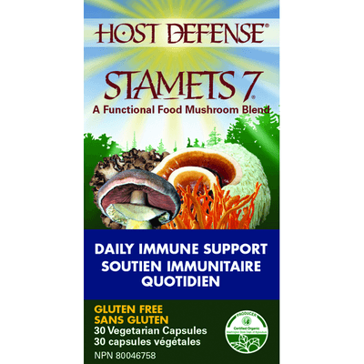 Host Defense Stamets 7 Multi Mushroom Daily Immune Support Capsules (30 capsules)