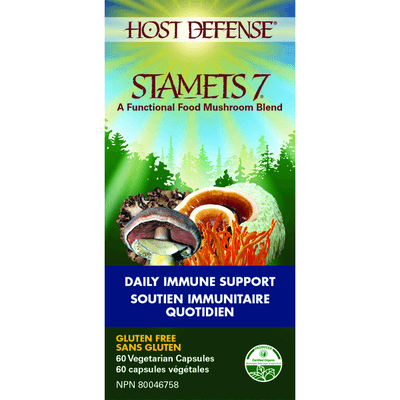 Host Defense Stamets 7 Multi Mushroom Daily Immune Support Capsules (60 capsules)