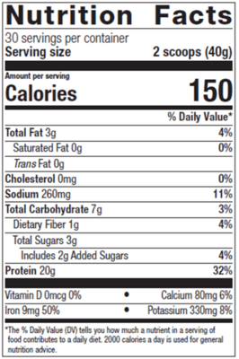 Perfect Protein® Pea & Rice, Chocolate (California Only) (1200 Grams)