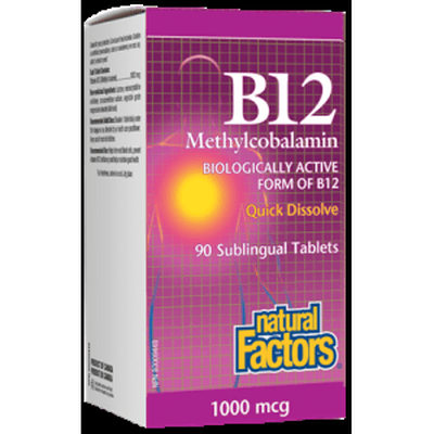 B12 Methylcobalamin 1000mcg (90 tablets)