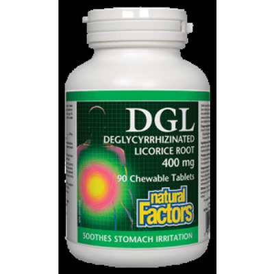 DGL Deglycyrrhizinated Licorice Root 400 mg (90 Chewables)