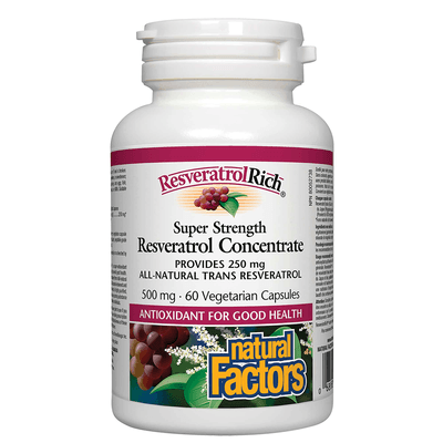 ResveratrolRich Super Strength Resveratrol Concentrate 500 mg (60 capsules)