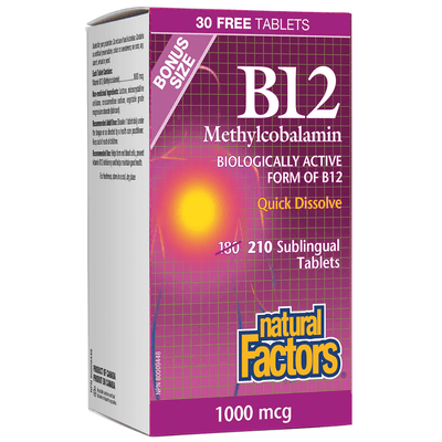 B12 Methylcobalamin 1000 mcg (210 Tablets)