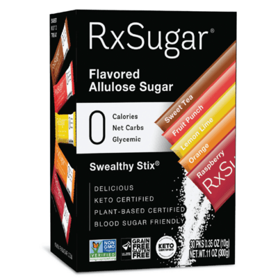 RxSugar Flavored Allulose Sugar Swealthy Stix (30 packets)