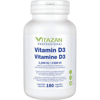 Vitamin D3 2500 IU (180 capsules)