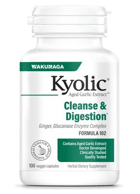 Kyolic Aged Garlic Extract Formula 102 - Candida Cleanse & Digestion (100 capsules)