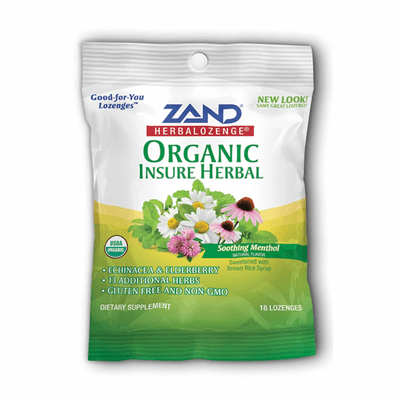 HerbaLozenge® Organic Insure Herbal - Menthol (18 lozenges)