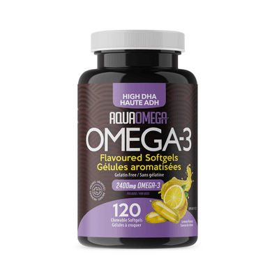 High DHA Omega-3|Chewables|Lemon (120 Chewables)