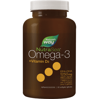 NutraSea+D Omega-3 Liquidgels (60 Softgels)