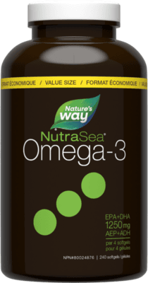 NutraSea Omega-3 Lemon 240 Softgels (240 Softgels)