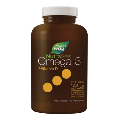 NutraSea+D Omega-3 Liquidgels (150 Softgels)