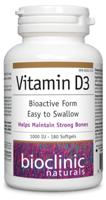 Vitamin D3 1000 IU (180 Softgels)