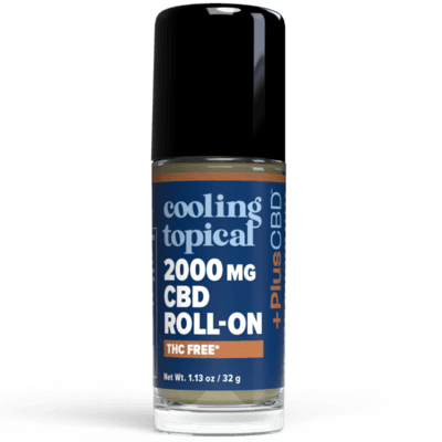 PlusCBD Cooling Topical THC Free Roll-On - 2000mg (1 Ounce)