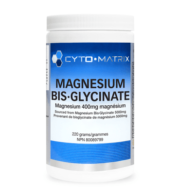 Magnesium Bis-glycinate 400mg Powder (220 Grams)