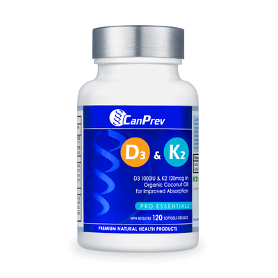 D3 & K2 Softgels - Organic Coconut Oil (120 Softgels)