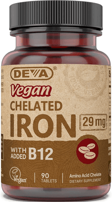 Vegan Chelated Iron 29mg (90 tablets)