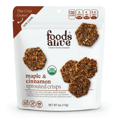 Maple & Cinnamon Sprouted Crisps Organic (113 Grams)