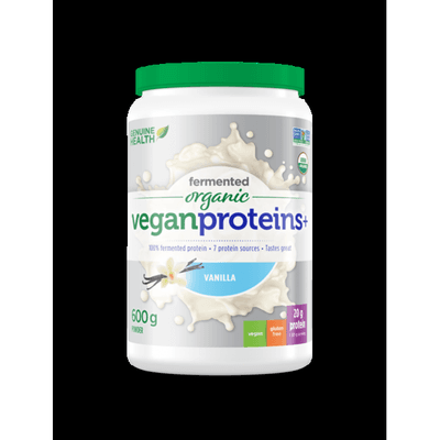 fermented organic vegan proteins+ vanilla (600 Grams)