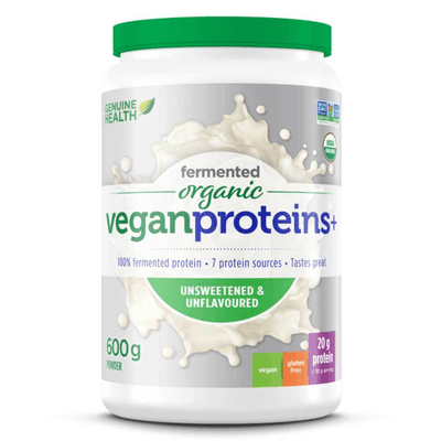 fermented organic vegan proteins+ unsweetened & unflavoured (600 Grams)