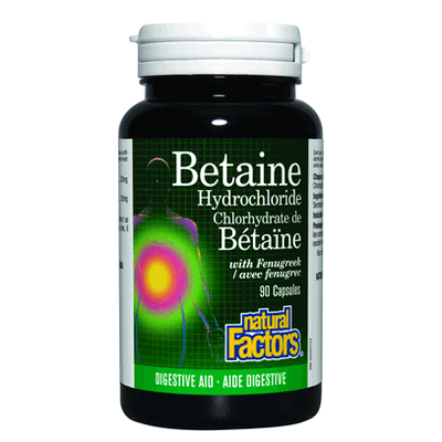 Betaine Hydrochloride with Fenugreek (90 capsules)