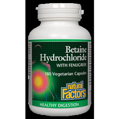 Betaine Hydrochloride with Fenugreek (180 capsules)
