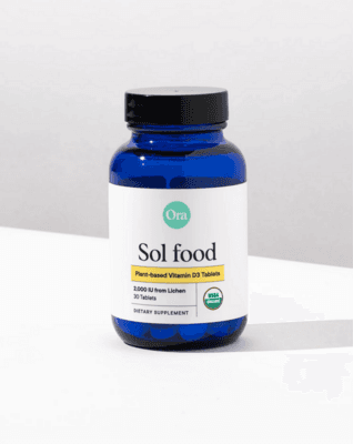 Sol food Plant-based Vitamin D3 Tablets, 50mcg (2000 IU) (30 tablets)