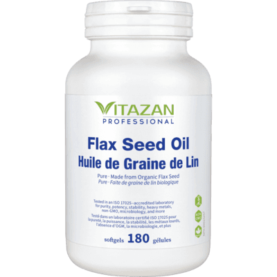Certified Organic Pure Flax Seed Oil 1000mg (180 Softgels)