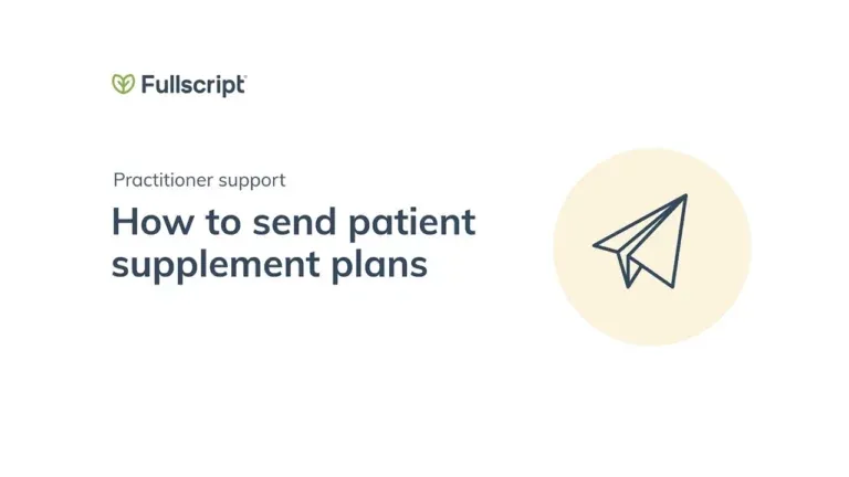 How to send patient supplement plans