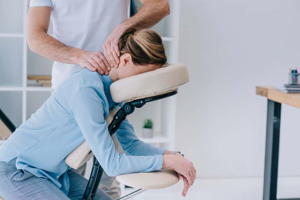 Woman getting a massage