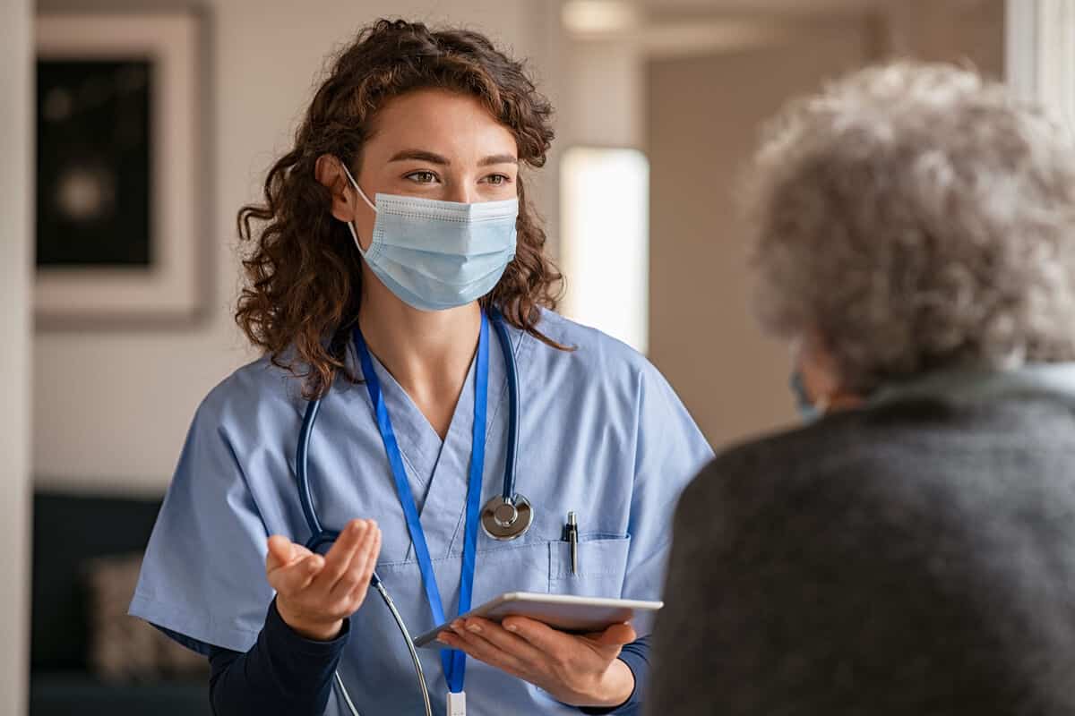 Doctor consulting with a patient 