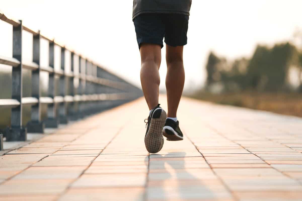 Man running outside