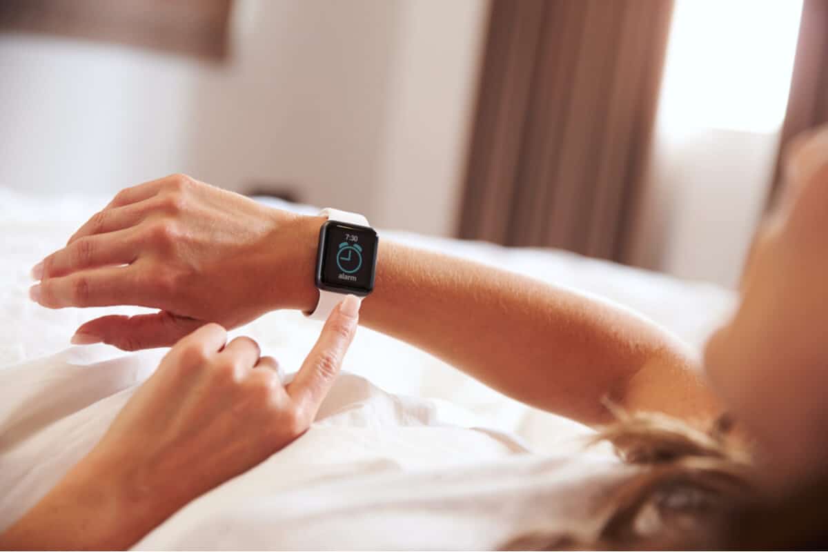 Person checking time on their watch