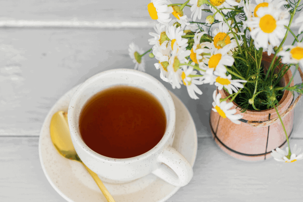 Cup of chamomile tea