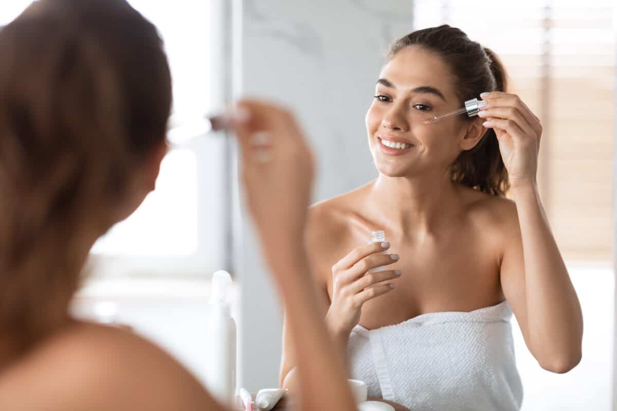 skincare topicals woman applying topical