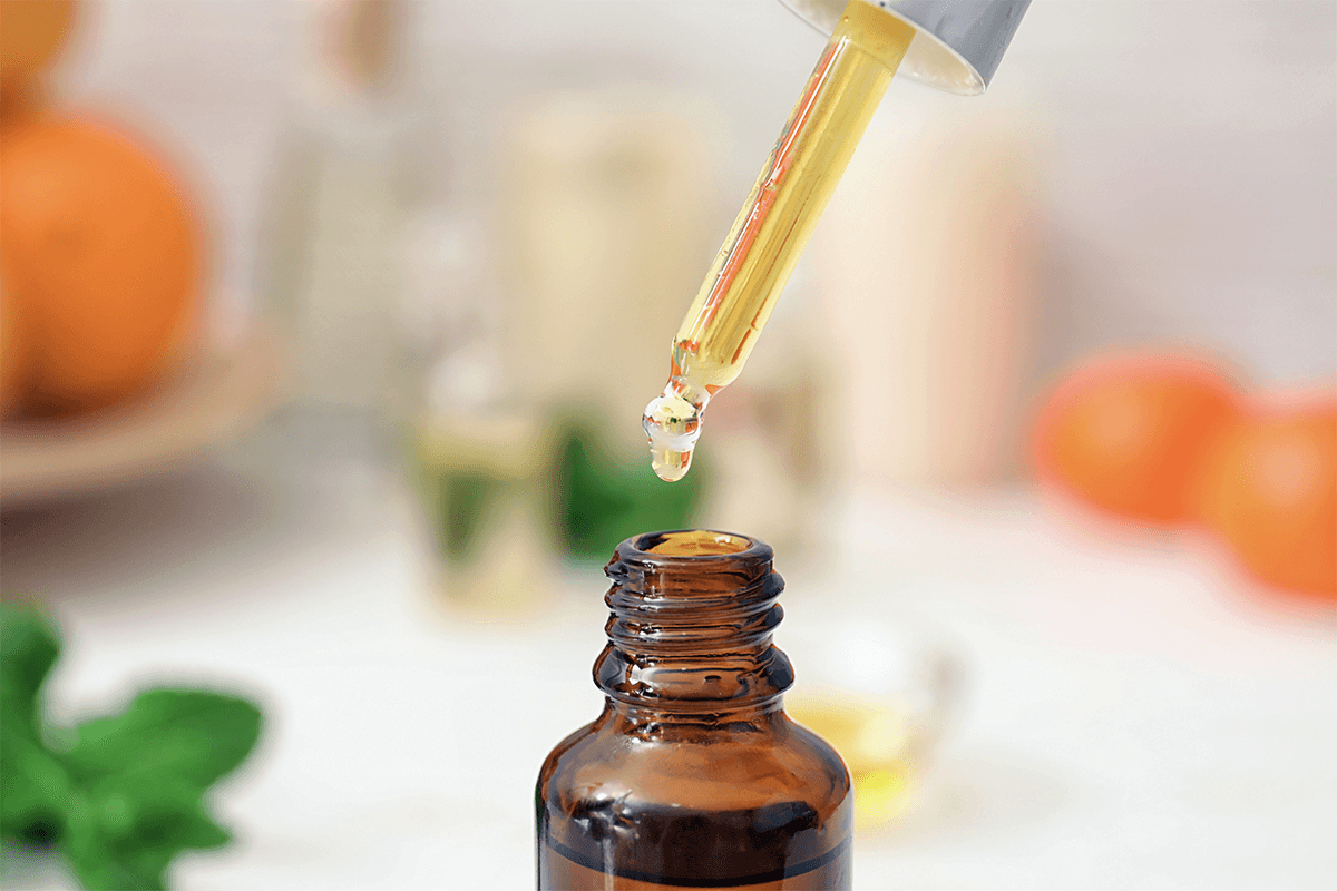 Herbal extract in an eye dropper