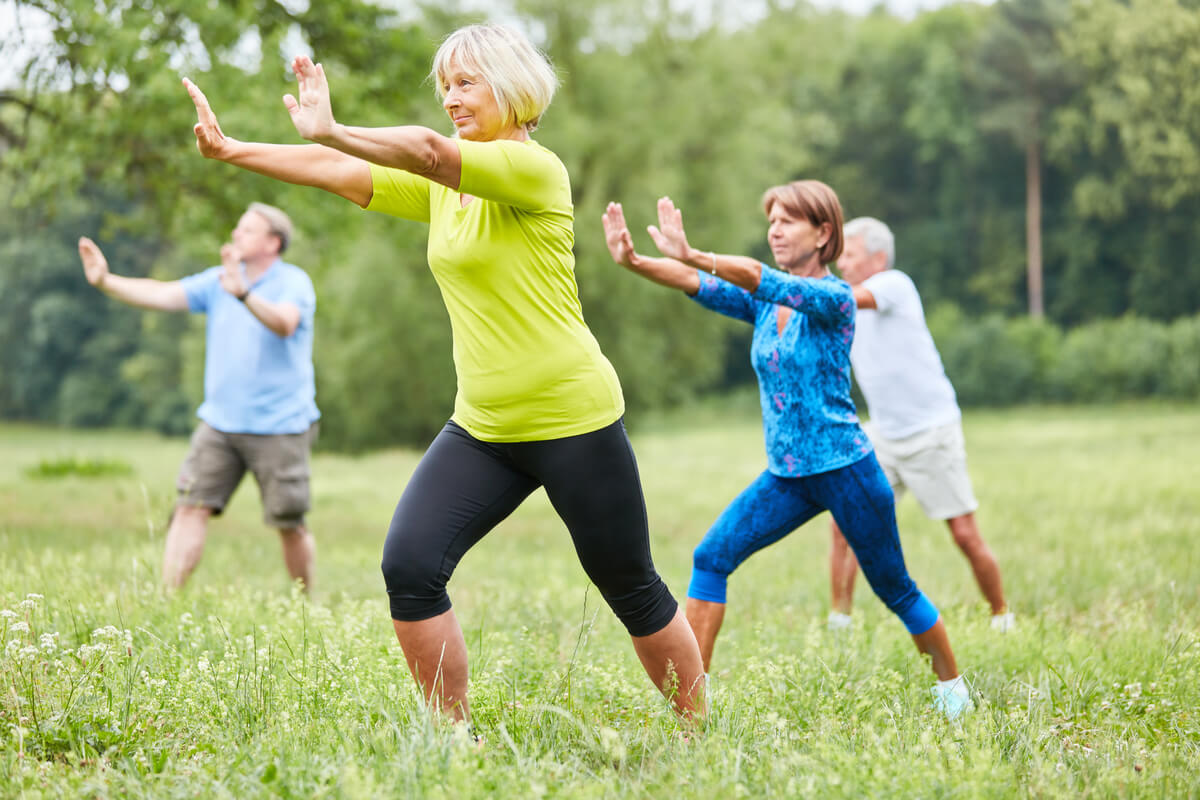 people practicing tai-chi