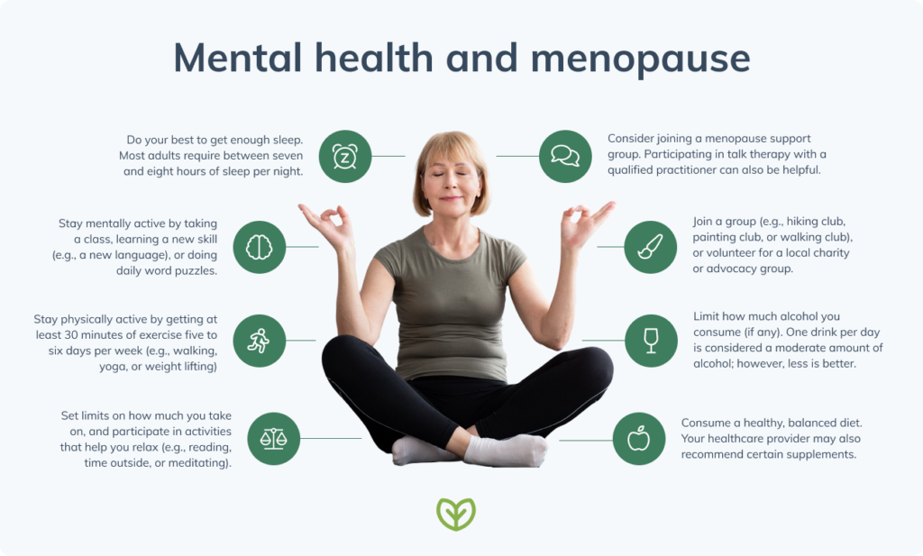 menopause and mental health infographic