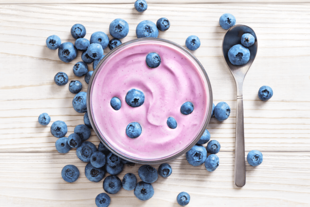 best foods for brain health yogurt bowl with blueberries