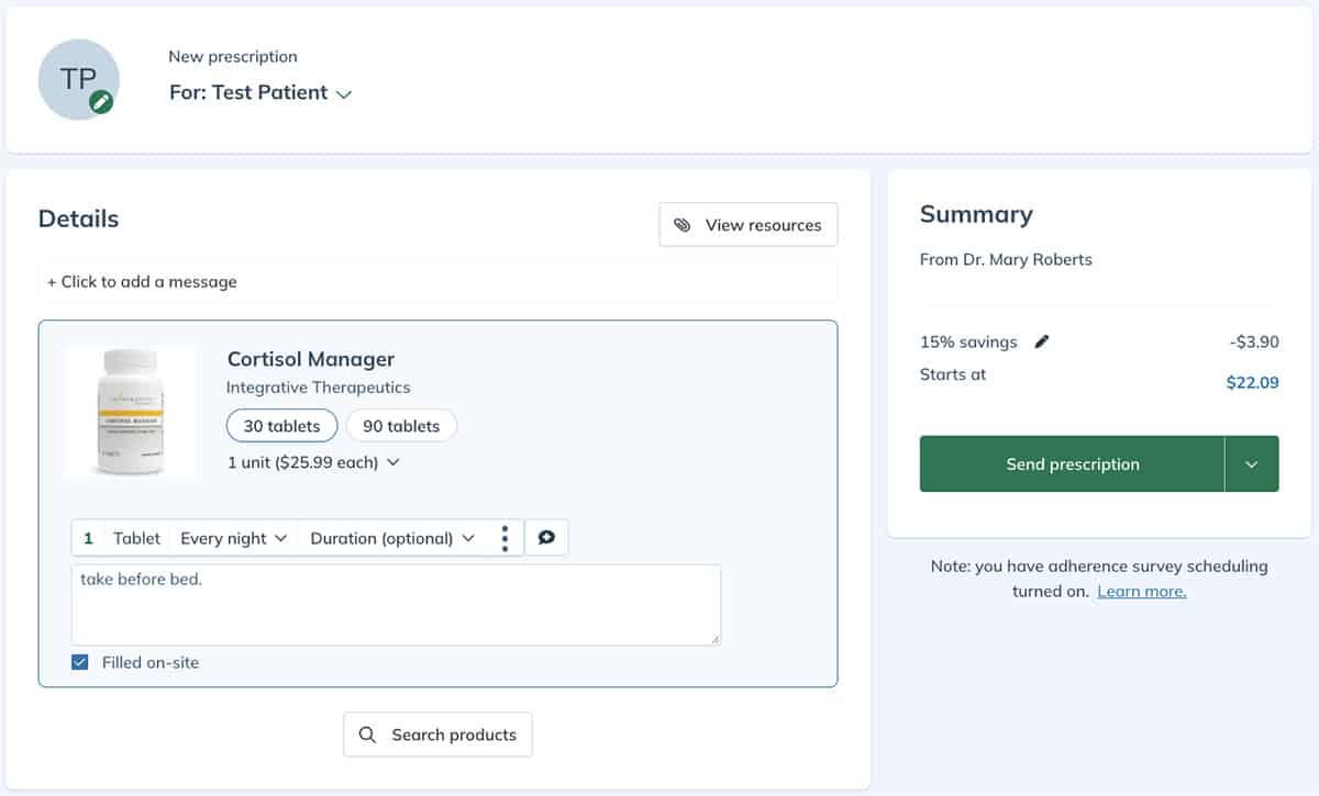 using the on-site rx tool