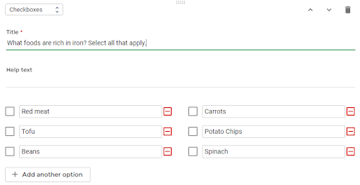 online quiz in a Practice Better course