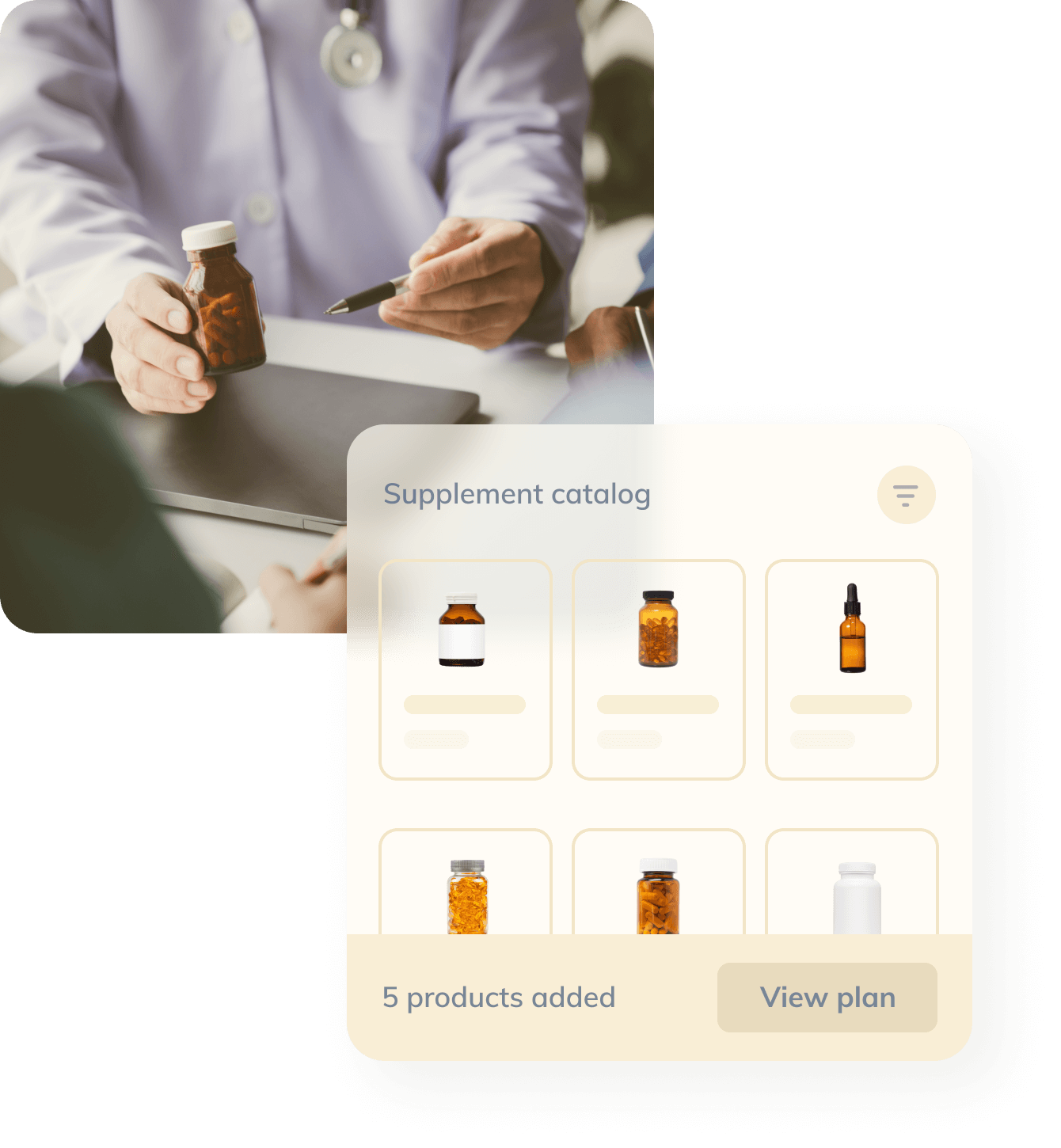 Build supplement plans with supplement catalog